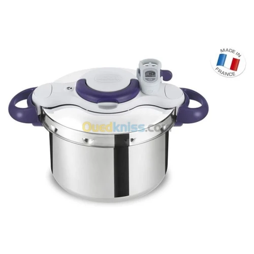 Cocotte Minute SEB  Clipso Minute Perfect - 7,5L - Silver/Bleu