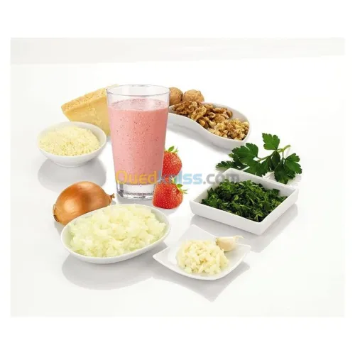  Mini Hachoir 3EN1 MOULINEX AT718A Multi Moulinette XXL, 0,8 ml- Argent - 500W - 2 VITESSES