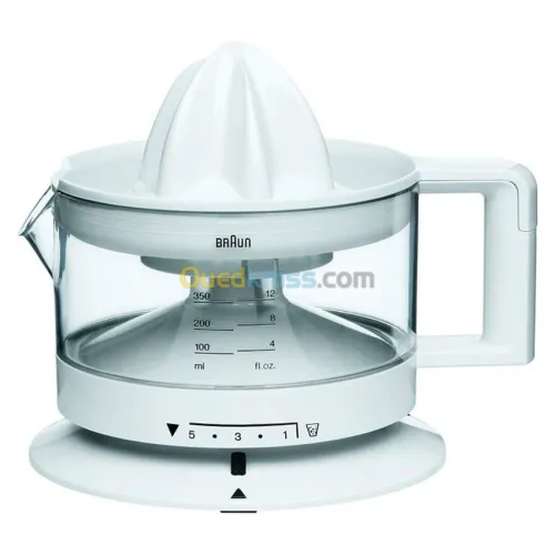 BRAUN Presse Agrumes Electrique CJ3000 ,350 ml, 20 W, Plastique/ Blanc