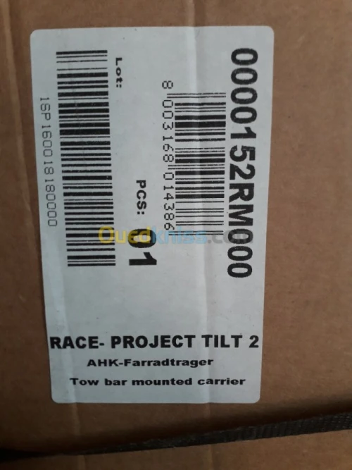 Porte-velos attelage Menabo