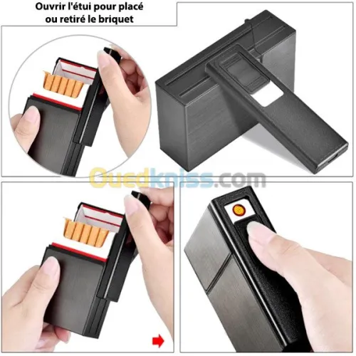 Briquet USB et Etui Cigarette