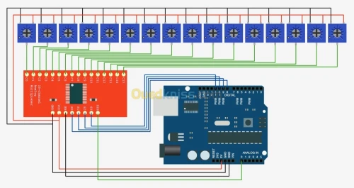 multiplexeur 74HC4067 16 canaux Arduino 