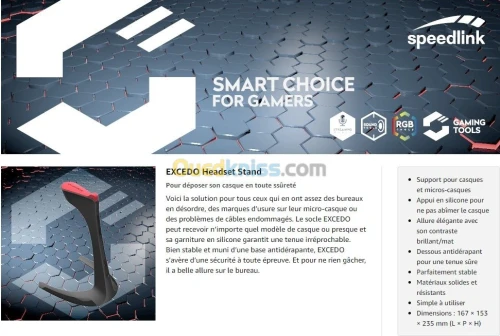 Support Casque GAMER Gaming