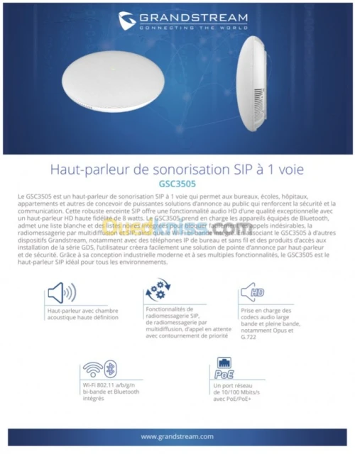 SAMRT Haut parleur GRANDSTREAM