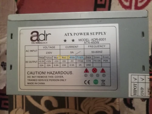 Boite d'alimentation 450W