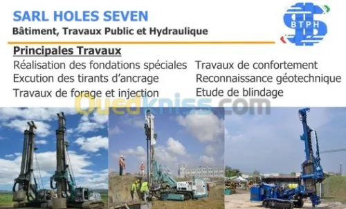 blindage pieux et tirant d'ancrage 