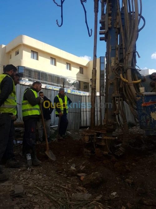 blindage pieux et tirant d'ancrage 