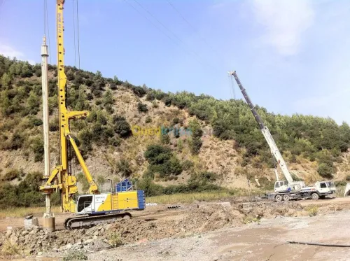 blindage pieux et tirant d'ancrage 