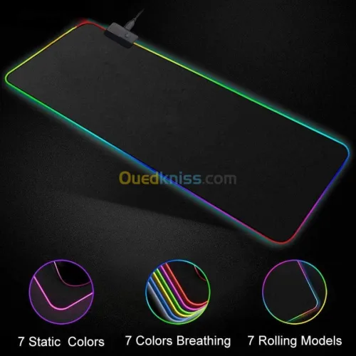 TAPIS Souris Gaming LED RGB 