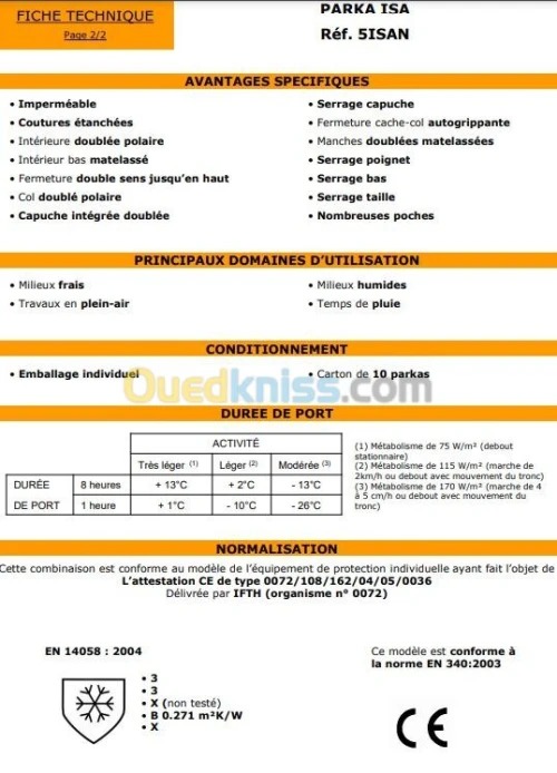 COVERGUARD PARKA ISA NOIR