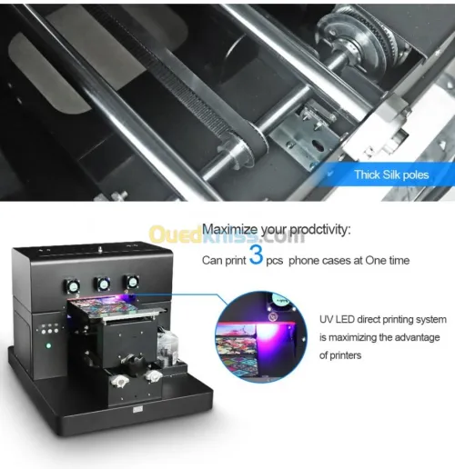 Imprimante UV +DTF (stickers + direct ) A3+ ( 32*50 cm ) ULTRAVIOLET  à plat automatique