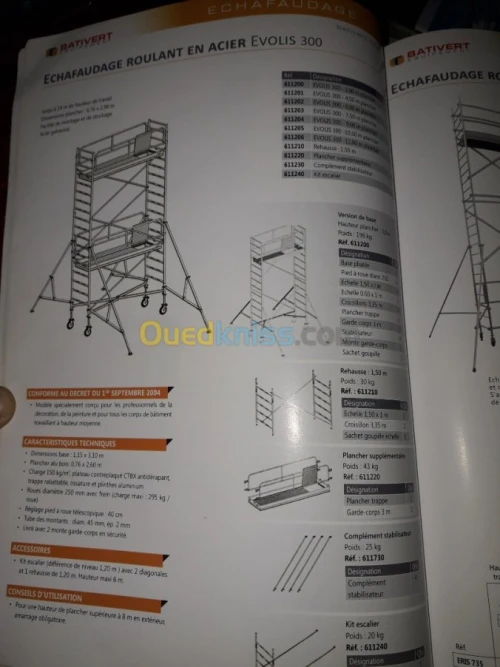 Nacelle electrique echaffaudage evolis
