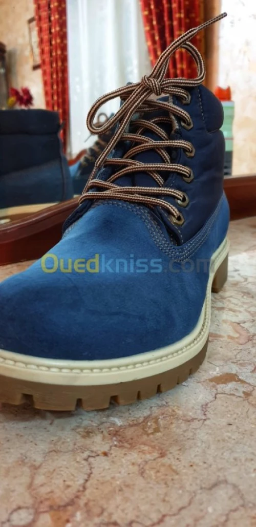 Chaussures homme  Godasse botte bleu  