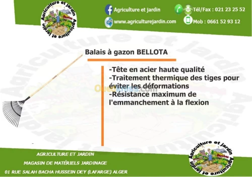 BALAIS A GAZON BELLOTA AVEC MANCHE 