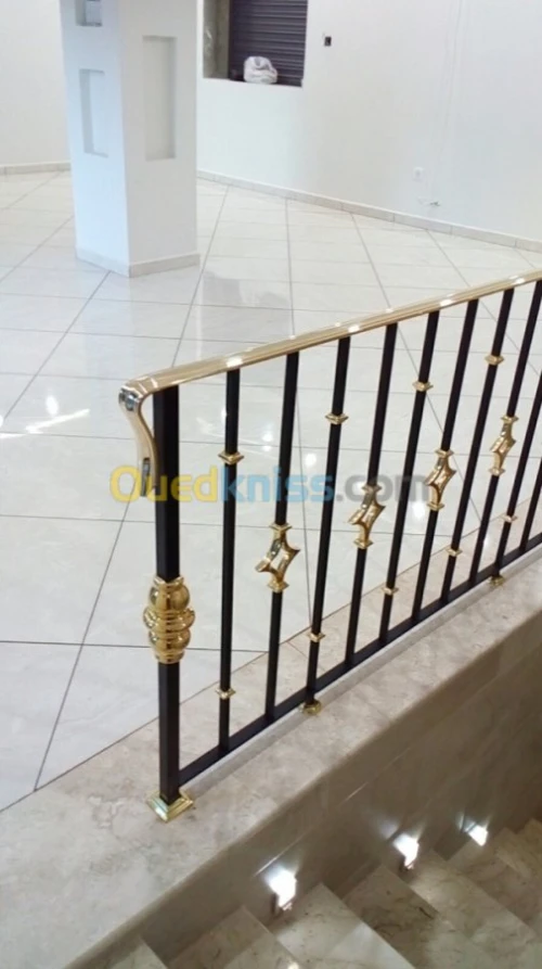 Rampe d’escalier en laiton massif 