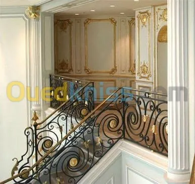 Rampe d’escalier en laiton massif 