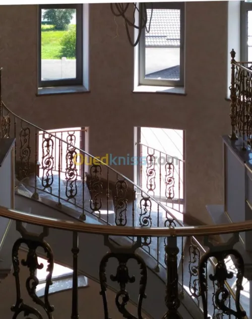 Rampe d’escalier en laiton massif 