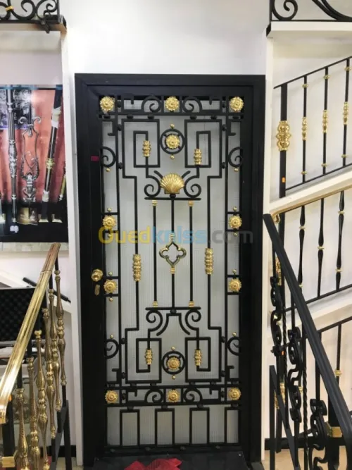 Rampe d’escalier en laiton massif 