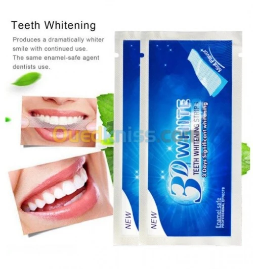 3D White Teeth Whitening Strips (Bande