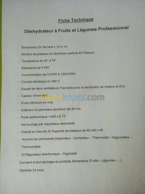 Sechoir et deshydrateur