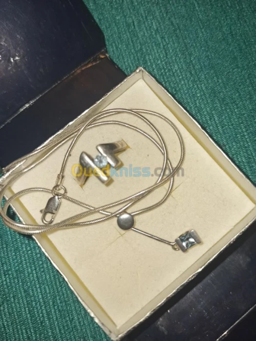Collier + bague en argent