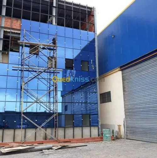 Revêtement faces mur rideau alucobond
