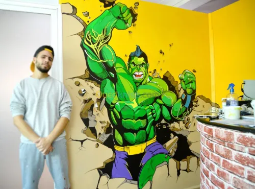 رسام على الجدران - Dessinateur sur mur
