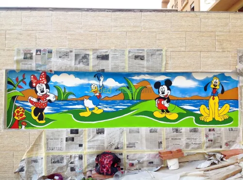 رسام على الجدران - Dessinateur sur mur