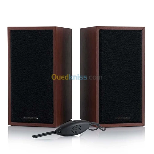 Haut Parleur Baffle SP241 Marron USB AUX pour PC LAPTOP Smartphone