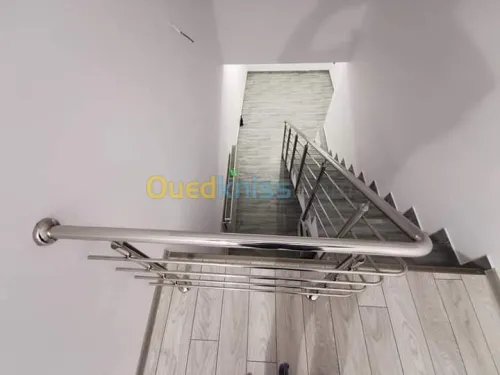 Rampe d'escalier en inox