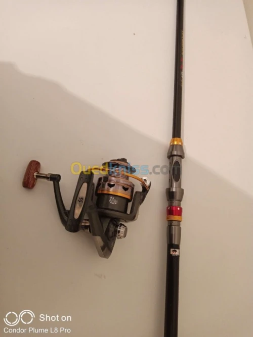 Canne a pêche avec moulinet