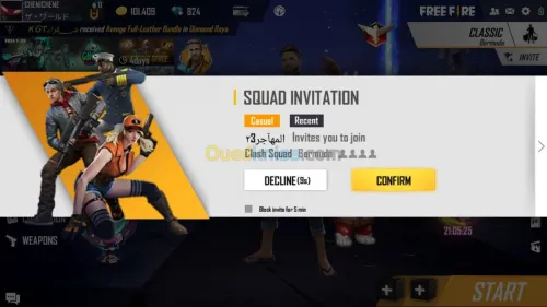 Compte Free fire