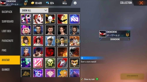 Compte Free fire