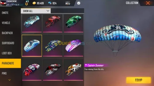Compte Free fire