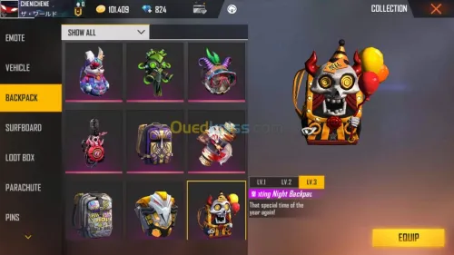 Compte Free fire