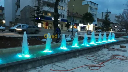 Equipements jets d'eau et fontaines