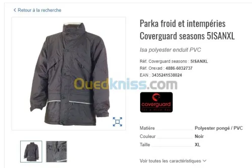 tenue de gardiennage+tout equipement