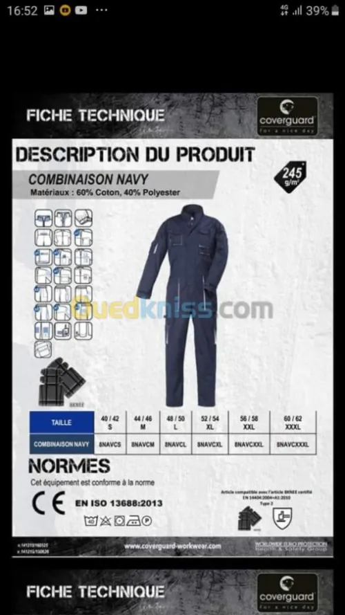 Vêtements de travail, EPI et accessoir