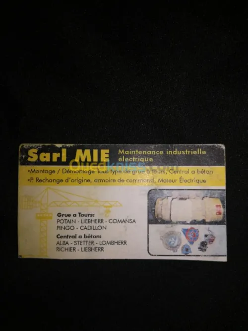 Pièces de rechanges grues à tour 
