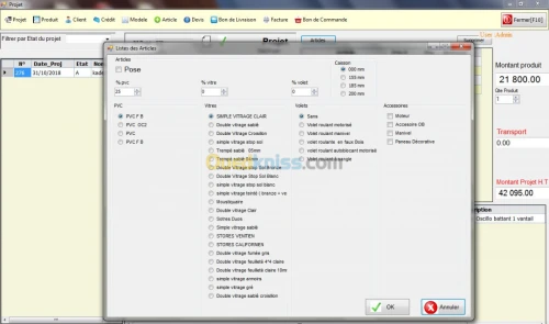 Logiciel PVC Aluminium PVCLog