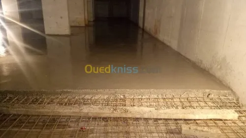 dallage industrielle, béton lissé