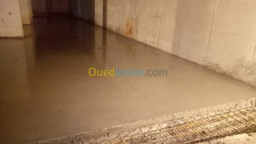 dallage industrielle, béton lissé