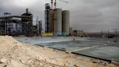 dallage industrielle, béton lissé
