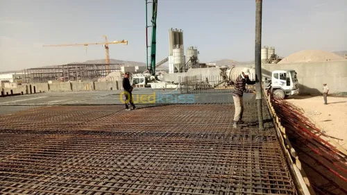dallage industrielle, béton lissé