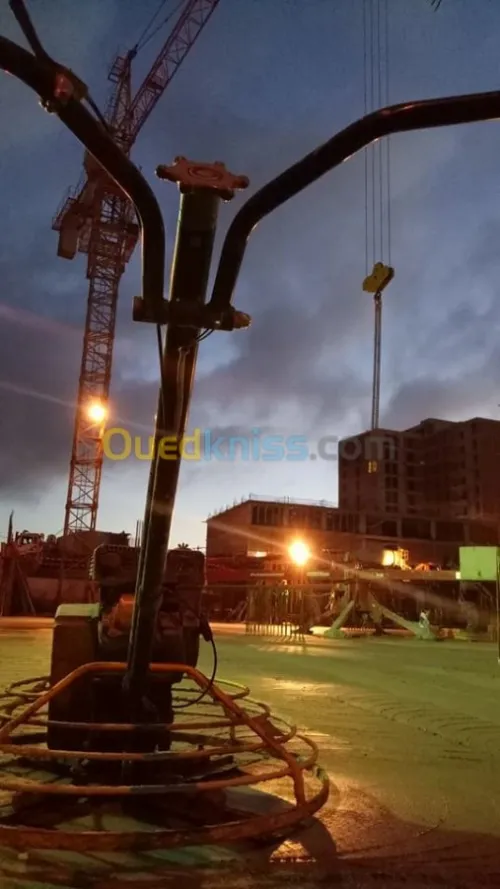 dallage industrielle, béton lissé