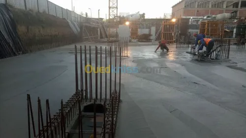 dallage industrielle, béton lissé