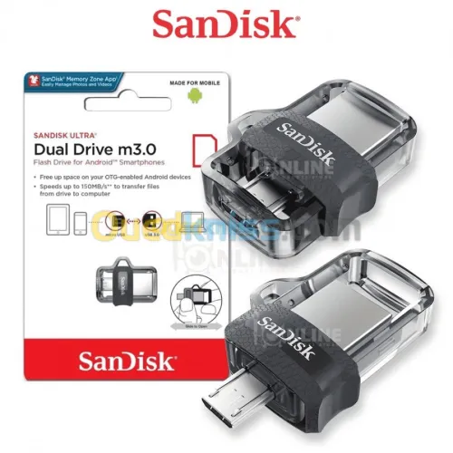 FLASH DISC SANDISC DUAL M3.0 128Gb