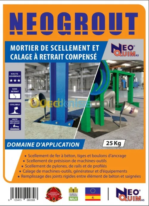 ciment Grout MORTIER DE CALAGE SCELLEMENT