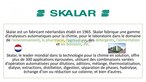  Flux Continu Automatisé pour  Chimie