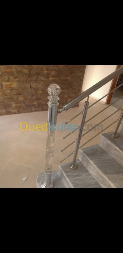 Rampes et garde corps en Inox et verre